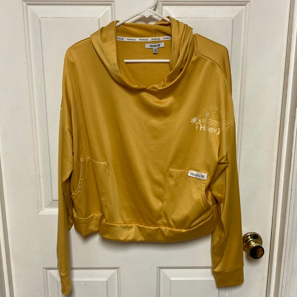 2 pc. Mustard Yellow Hurley Hoodie and pants with Design